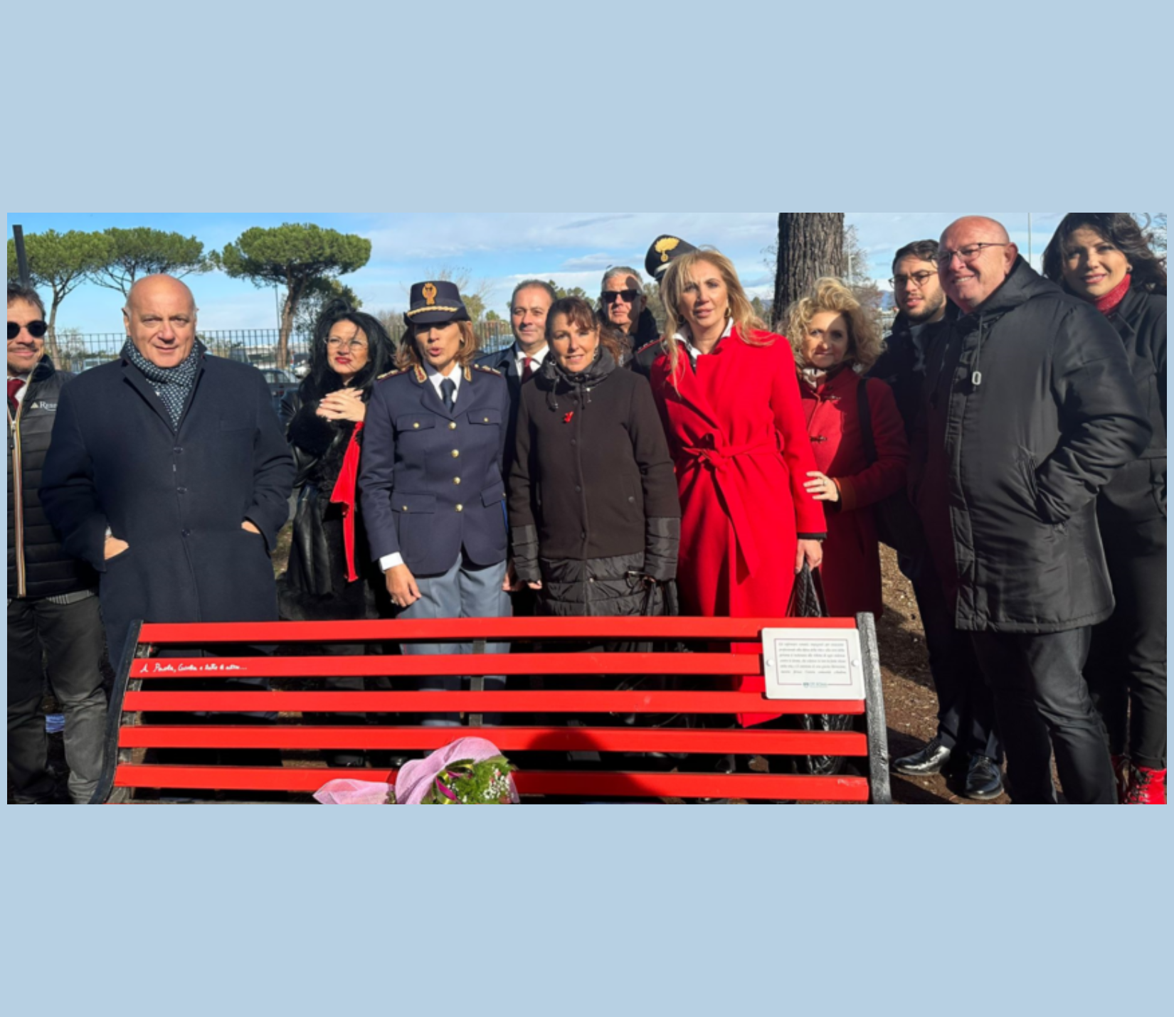 Una panchina rossa contro la violenza di genere. Roma Tor Vergata, il VI Municipio e l’Ordine delle professioni infermieristiche insieme per dire No alla violenza sulle donne